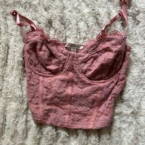 Haute Monde Blush Lace Top